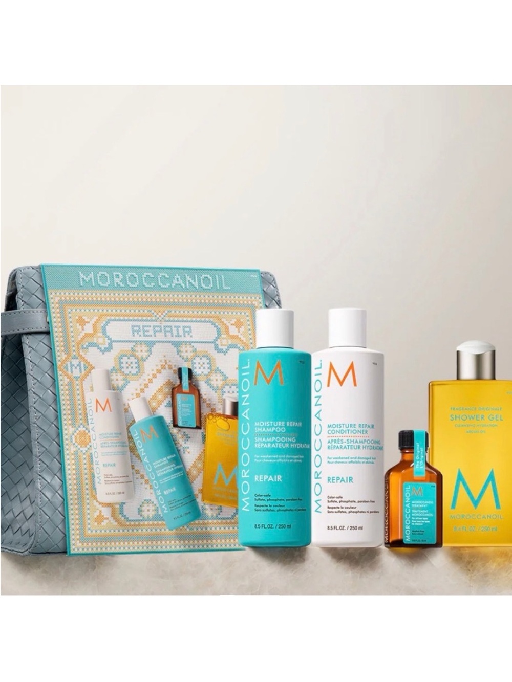 Moroccanoil Moisture Repair Holiday Gift Set + Cosmetic Bag – $102 Value